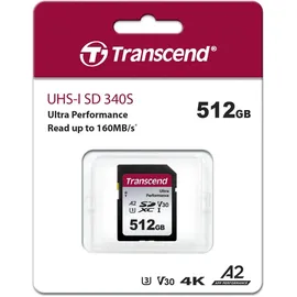 Transcend TS64GSDC340S SDXC-Karte 512GB A1 Application Performance Class, A2 Application Performance Class, v30 Video Speed Class