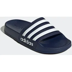 Badesandale ADIDAS SPORTSWEAR "SHOWER ADILETTE", Gr. 38, blau (dunkelblau, cloud weiß, dunkelblau), Synthetik, sportlich, Schuhe