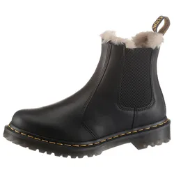 Chelseaboots DR. MARTENS "Leonore", Damen, Gr. 36, schwarz, Leder, klassisch, Schuhe Chelseaboots Schlupfboots, Chunky Boots, Plateau Schuh, Boots mit Warmfutter