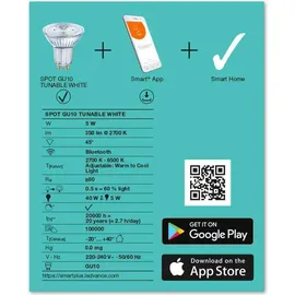 LEDVANCE Smart+ BT LED Spot 485310 5W GU10