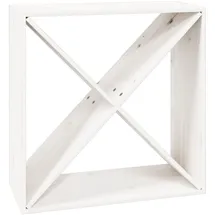 vidaXL Weinregal 62 x 25 x 62 cm Weiß