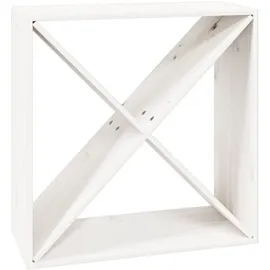 vidaXL Weinregal 62 x 25 x 62 cm Weiß