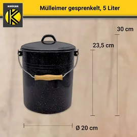 Krüger Mülleimer 5 l Schwarz