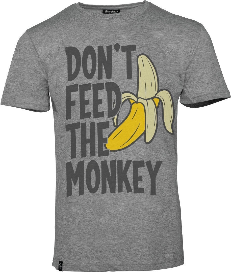 Rusty Stitches Don't Feed The Monkey T-shirt, grijs, S