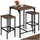 Tectake tectake® Barset, Inverness Industrial Style, mit höhenverstellbaren Kunststofffüßen