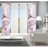 VISION S Schiebegardine VISION S "ROSANA 4er SET" Gr. 1, rosa (rosé), B:60cm H:260cm, Polyester, Gardinen, Bambus-Optik, Digital bedruckt