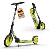 Star Scooter Kinder Cityroller 205 mm, ab 8 Jahre, klappbar, XXL Trittbrett schwarz No Size
