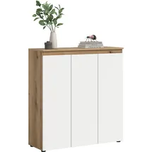 xonox.home Schuhschrank 105 x 111 x 37 cm Weiß/Eiche