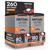 260 Rayovac Extra 13 Hörgerätebatterien - 10 Blister à 8 und 30 Blister à 6 Batterien