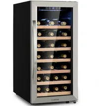 Klarstein Vinamour 38 Uno Weinkühlschrank, Getränkekühlschrank Schmal, Kühlschrank mit Glastür, Getränkekühlschränke Freistehend, Weinkühlschrank Klein, Weinkühlschränke 1 Zone, UV-Schutz, 5-18 °C, Flaschen