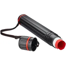 Relaxdays Zeichenrollenköcher ausziehbar 45-72 cm Schwarz/Rot Ø 7 cm