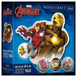 Trefl Puzzle Holz Puzzle 160 Marvel Avengers - Ironman's Flug, 199 Puzzleteile