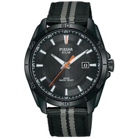 Pulsar Solaruhr Pulsar Solar-Herrenuhr Sport Edelstahlgehäuse Titankarbidauflage, (1-tlg)