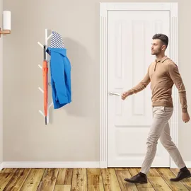 Relaxdays Garderobenständer Baumform 100,5 x 19,5 x 7 cm Weiß