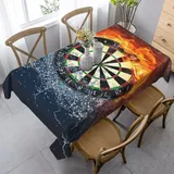 Tischdecke Outdoor Dartscheibe Tischdecken Abwaschbar 3D Darts Tischtuch Wasserdicht Wetterfest für Party Biertisch, 90x90 cm ZB1362