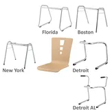 Stapelstuhl mit Schale "Paris" und Chromgestell