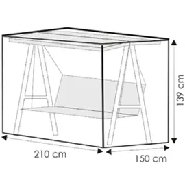 boni-shop Schutzhülle Hollywoodschaukel 210 x 150 x 139 cm Transparent