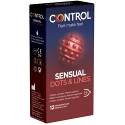 «SENSUAL Dots & Lines» tiefgehend stimulierende Kondome (12 Kondome) 12 St