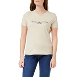 Tommy Hilfiger T-Shirt Kurzarm Rundhalsausschnitt, Beige (Light Sandalwood), XS