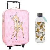 Disney Bambi Trolley Disney Bambi Kinder 2tlg Set Trolley Kinderkoffer plus Trinkflasche, 2 Rollen bunt