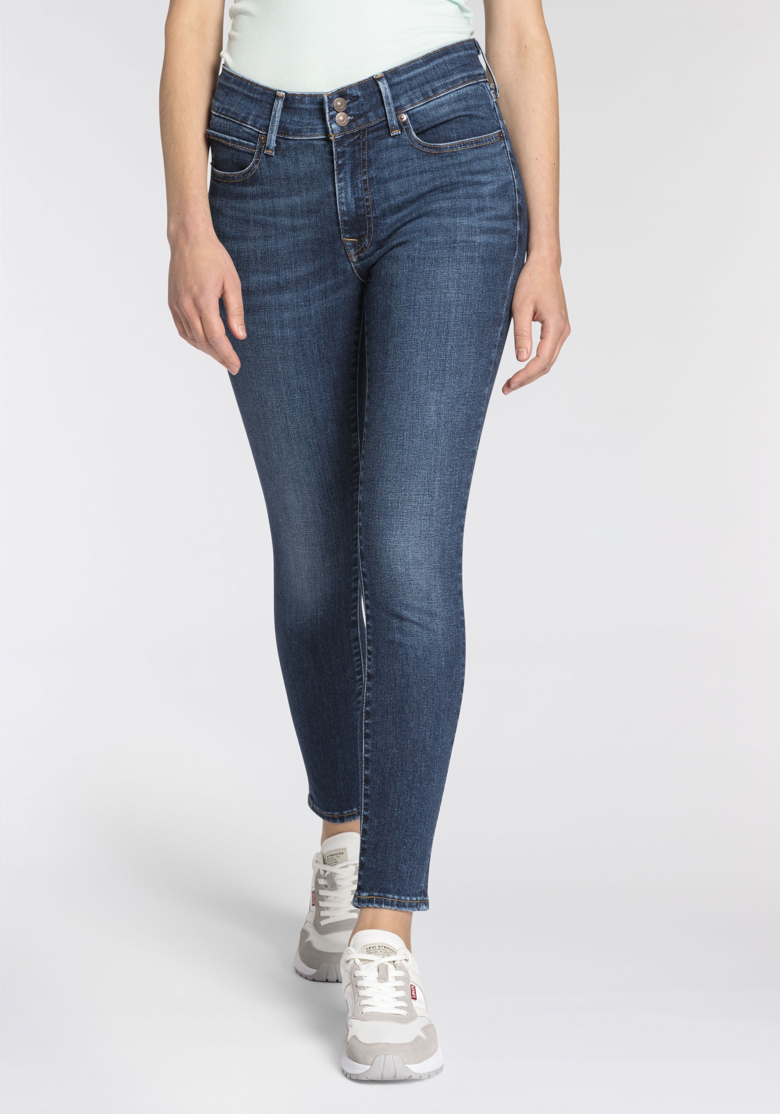 Levi's® Röhrenjeans »711 DOUBLE BUTTON« Levi's® BLUE WAVE DARK 29