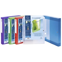 Exacompta 59989E Sammelbox KreaCover 40mm mit Gummizug aus transluzentem