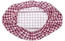 WESTMARK Brotkörbchen Bezug oval, klein, 14 x 27,5 cm 3203226K , Farbe: weiß/rot kariert