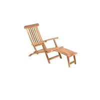 TPFGarden Liegestuhl, Braun, Holz, 58.5x37x149 cm, Gartenmöbel, Gartenliegen