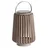 Dehner Laterne Kunststoff, Metall Ø 16 cm x H 31 cm inkl. USB-C Kabel taupe