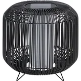 Dehner Solar-Laterne Bari, warmweißes Licht, Ø 30 cm, Höhe 30 cm, IP44, Kunststoff/Metall, anthrazit