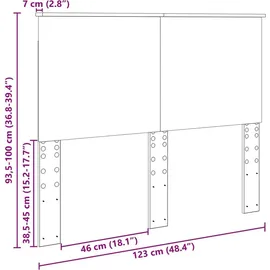 vidaXL Kopfteil Glänzend Weiß 100 cm Holzwerkstoff