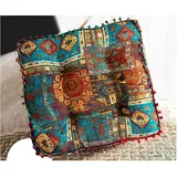 Sitzkissen garten bunt, sesselauflage outdoor, sitzerhöhung stuhl, stuhlkissen rund 55 cm, bodenkissen boho, sitzkissen sessel senioren für stuhlerhöhung erwachsene auto gartenstuhl(D-1,40x40 x6cm 16x