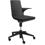 Kartell Spoon Essstühle, Bambus, schwarz, 57 x 83,5 x 57 cm