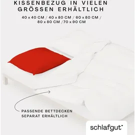schlafgut Kissenbezug Schlafgut 80 x 80 cm Red Deep