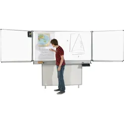 Whiteboard Wandtafel Schultafel aus Stahl, Serie FZ STW, weiß