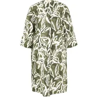 Cartoon Sommerkleid mit Muster Grün/Weiß 34