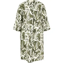 Cartoon Sommerkleid mit Muster Grün/Weiß 34