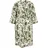 Cartoon Sommerkleid mit Muster Grün/Weiß 34