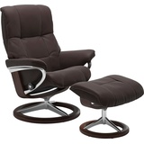 Stressless Stressless® Relaxsessel »Mayfair«, (Set, Relaxsessel mit Hocker), mit Hocker, mit Signature Base, Größe S, M & L, Gestell Braun, braun