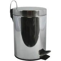 MSV Edelstahl-Tretabfalleimer 20 l Grau