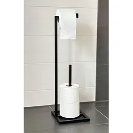 DanDiBo Ambiente DanDiBo Toilettenpapierhalter Stehend Schwarz Metall 96459 Gäste WC Ständer Klopapierhalter Ersatzrollenhalter Papierhalter Rollenhalter