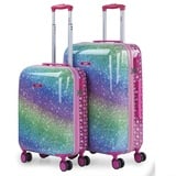 SKPAT - Kinderkoffer Mädchen - Kinder Kofferset. Kinderkoffer mit Rollen - 4 Rädrig Reisekoffer Kinder. Langlebiger Kinder Trolley. Reisekoffer für Kinder, Fuchsia