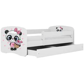 raumhirsch furniture Kinderbett Panda 70 x 140 cm Holzwerkstoff weiß