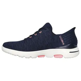 SKECHERS Go Walk 5 Relaxed Fit Slip-in Golfschuh, Marineblau/Pink, 37 EU