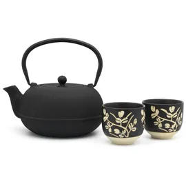 Bredemeijer (Teekanne 1l mit 2 Teebechern 100ml) schwarz