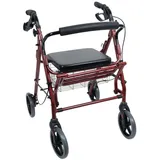 Queralto 2 in 1 Rollator und Rollstuhl Faltbar rot