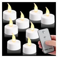 com-four® 8x LED Teelichter mit Fernbedienung - warmweiß leuchtende Kerzenlichter - elektrische Teekerzen für stimmungsvolle Deko, Tisch & Fenster (8 Stück mit Fernbedienung)