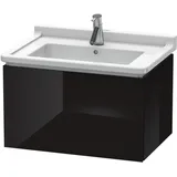 Duravit Waschtischunterschrank 1 Auszug 67 x 40,8 x 46,9 cm Schwarz Hochglanz