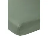 Meyco Baby Spannbettlaken für Kinderbett - 60x120cm - Jersey Spannbetttuch - 100 % Baumwolle - Oeko Tex zertifiziert - Rundum-Gummizug, atmungsaktiv - Uni - Waldgrün