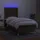 vidaXL Boxspringbett mit Matratze & LED Dunkelbraun 100x200 cm Stoff
